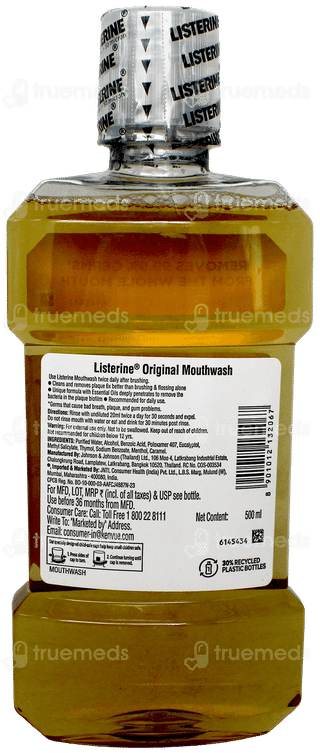 Listerine Original Mouthwash 500Ml